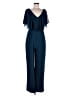 Connected Apparel Solid Blue Teal Jumpsuit Size 10 - photo 1