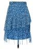 Pieces Paisley Blue Casual Skirt Size XS - photo 2