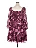 Torrid 100% Polyester Floral Burgundy Cocktail Dress Size 2X Plus (2) - photo 2