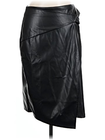 Kate Kasin Faux Leather Skirt (view 1)