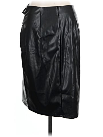 Kate Kasin Faux Leather Skirt (view 2)