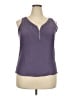 Fortune + Ivy 100% Polyester Purple Sleeveless Blouse Size XXL - photo 1