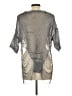 Love J Metallic Silver 3/4 Sleeve Top Size L - photo 2