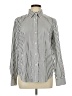 Chaps 100% Cotton Stripes Ivory Silver Long Sleeve Button-Down Shirt Size L - photo 1