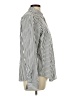 Chaps 100% Cotton Stripes Ivory Silver Long Sleeve Button-Down Shirt Size L - photo 4