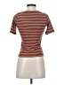 Assorted Brands Stripes Brown Short Sleeve Turtleneck Size S - photo 2