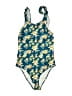 Unbranded Tropical Blue One Piece Swimsuit Size L (estimated) - photo 1
