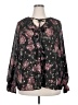 Torrid Floral Black Long Sleeve Blouse Size 2X Plus (2) - photo 1