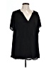 Torrid 100% Polyester Black Short Sleeve Blouse Size 1X Plus (1) - photo 1