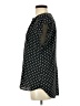 Van Heusen Polka Dots Black Short Sleeve Blouse Size S - photo 5
