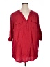 Torrid Red 3/4 Sleeve T-Shirt Size 1X Plus (1) - photo 1