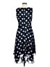 Ann Taylor 100% Polyester Polka Dots Blue Cocktail Dress Size 8 (petite) - photo 2