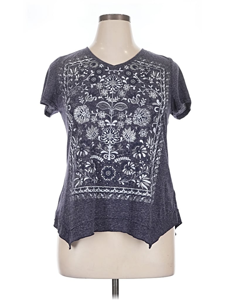 Pre-owned Style & Co Short Sleeve T-shirt In Gray