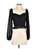 Lulus 100% Polyester Black 3/4 Sleeve Blouse Size S - photo 1