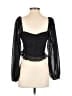 Lulus 100% Polyester Black 3/4 Sleeve Blouse Size S - photo 2
