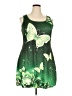 Unbranded Graphic Green Cocktail Dress Size XXL - photo 1