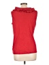 Chaps 100% Cotton Red Sleeveless Blouse Size L - photo 2