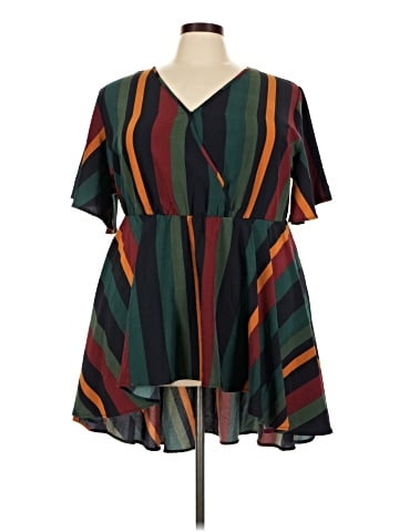 BLOOMCHIC Short Sleeve Blouse (view 1)