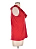 Chaps 100% Cotton Red Sleeveless Blouse Size L - photo 4
