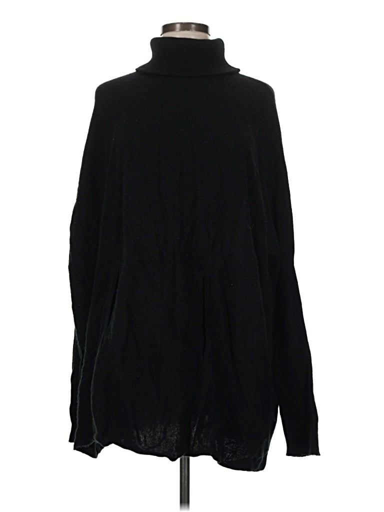 Pre-owned Garnet Hill Turtleneck Sweater In Black