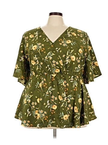 BLOOMCHIC Short Sleeve Blouse (view 1)