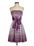 BCBGMAXAZRIA 100% Polyester Stripes Purple Cocktail Dress Size 2 - photo 1