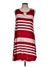 Espresso Stripes Red Casual Dress Size L - photo 1