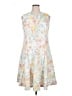 Calvin Klein Floral White Casual Dress Size 14 - photo 1