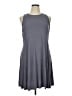 Athleta Solid Blue Gray Casual Dress Size 1X - photo 1