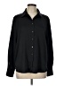 Ann Taylor LOFT Outlet 100% Polyester Solid Black Long Sleeve Blouse Size L - photo 1