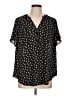 Torrid 100% Polyester Black Short Sleeve Blouse Size Lg Plus (0) - photo 1
