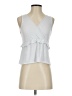 Caution to the Wind Silver Sleeveless Blouse Size S - photo 1