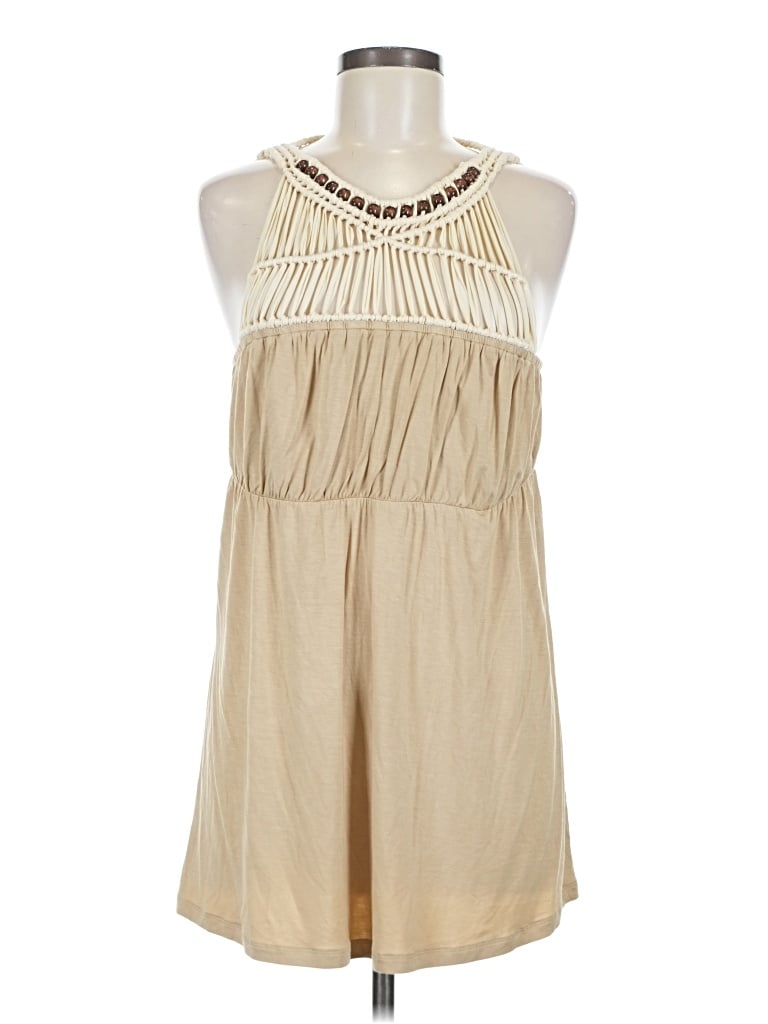 Pre-owned Boston Proper Sleeveless Blouse In Tan