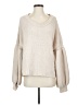 Pol 100% Polyester Solid Ivory Pullover Sweater Size S - photo 1