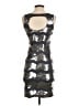 Studio Y Metallic Stripes Solid Color Block Silver Cocktail Dress Size XS - photo 2