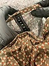 Everly 100% Rayon Argyle Brown Casual Dress Size M - photo 7