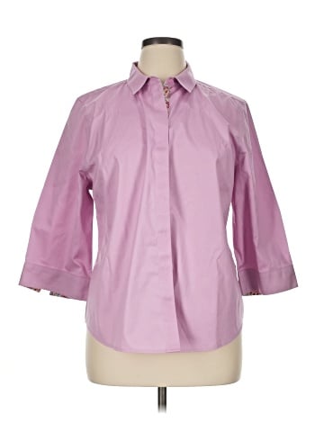 Chico's 3/4 Sleeve Button-Down Shirt (view 1)