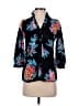 Maeve 100% Rayon Floral Black 3/4 Sleeve Button-Down Shirt Size 0 - photo 1
