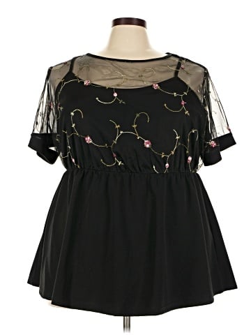 BLOOMCHIC Short Sleeve Blouse (view 1)