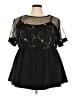 BLOOMCHIC Black Short Sleeve Blouse Size 22 - 24 - photo 1
