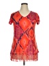Only Nine 100% Polyester Orange Short Sleeve Blouse Size XL - photo 1