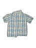 Platinum MacHenry 100% Cotton Plaid Blue Short Sleeve Button-Down Shirt Size 5T - photo 2