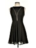 Express Houndstooth Black Casual Dress Size 2 - photo 1
