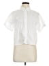MNG White Short Sleeve Blouse Size 6 - photo 1