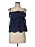 NSR 100% Cotton Blue Sleeveless Blouse Size L - photo 1
