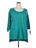 Roaman's 100% Cotton Teal 3/4 Sleeve Top Size 18 (L) - photo 1