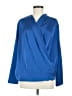 MOTF 100% Polyester Blue Long Sleeve Blouse Size M - photo 1