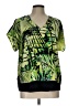 Dana Buchman Green Short Sleeve Blouse Size L - photo 1