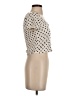 Monteau Polka Dots Ivory Short Sleeve Top Size S - photo 4