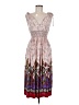 Win Win Paisley Brown Casual Dress Size M - photo 1